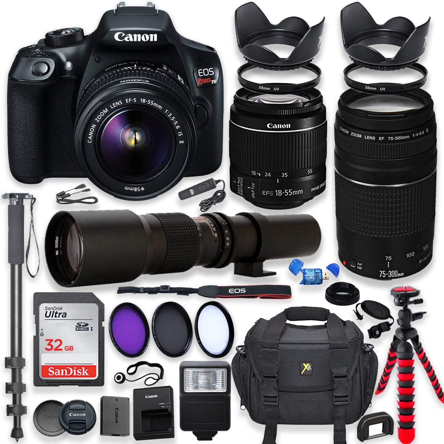 Camera-Canon-EOS-Rebel-T6-DSLR-Completa-com-Acessorios-IMG-01
